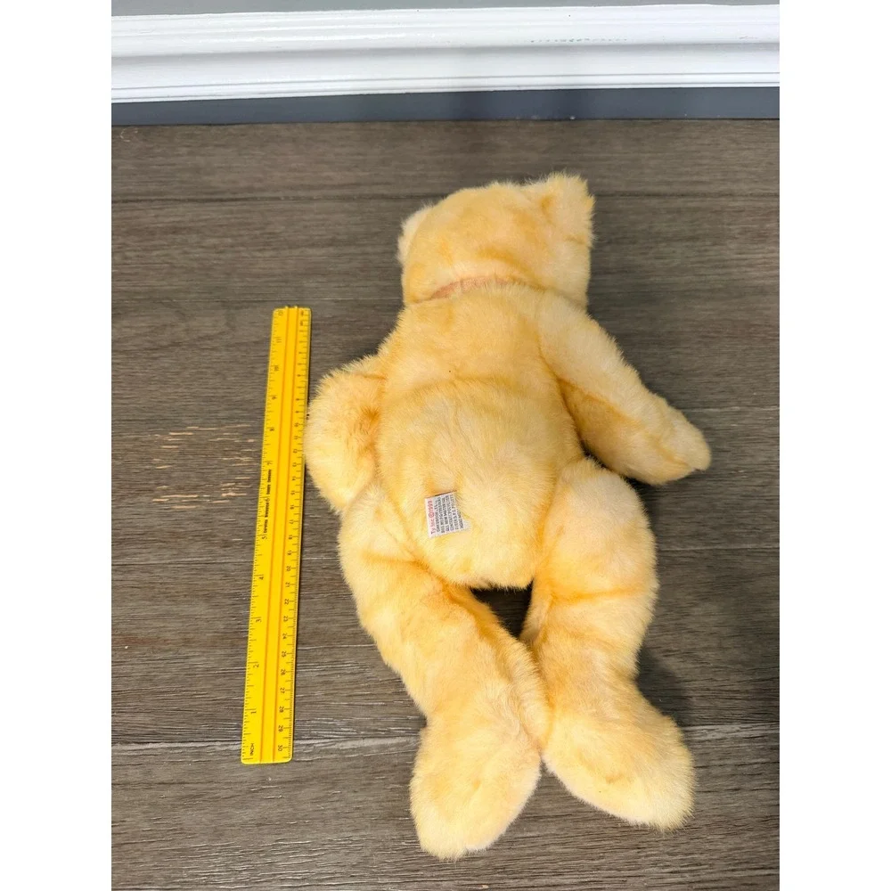 Vintage 1999 Ty Beanie Buddy‎ Butterbeary Bear with Gold Neck Ribbon